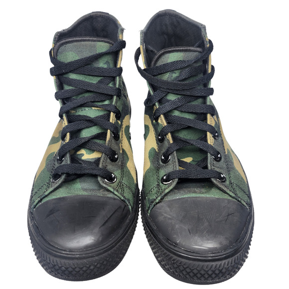 Green Black Camouflage Sneakers Mens 8.5 High Tops Raad No Pain No Gain Workout main image 8